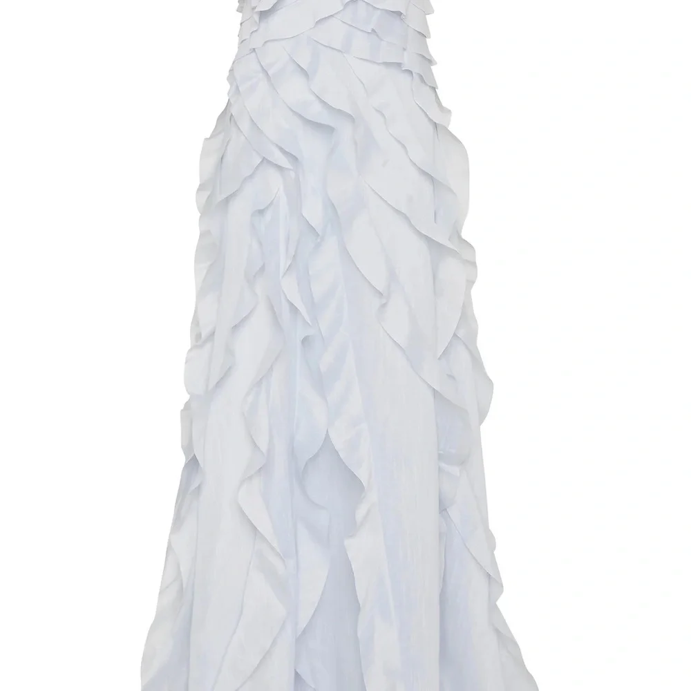 Aje Allairie Dress Pastel Blue - Strapless Ruffled Maxi Dress - US4 AU8 - Picture 6 of 6